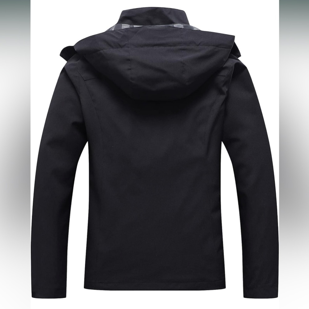OTU Women's Waterproof Rain Jacket Lightweight Hooded Raincoat - Picture 2 of 7
